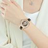 Imitation Ceramic Quartz Watch for Women Minimalist Rhinestone Dial Wristwatch