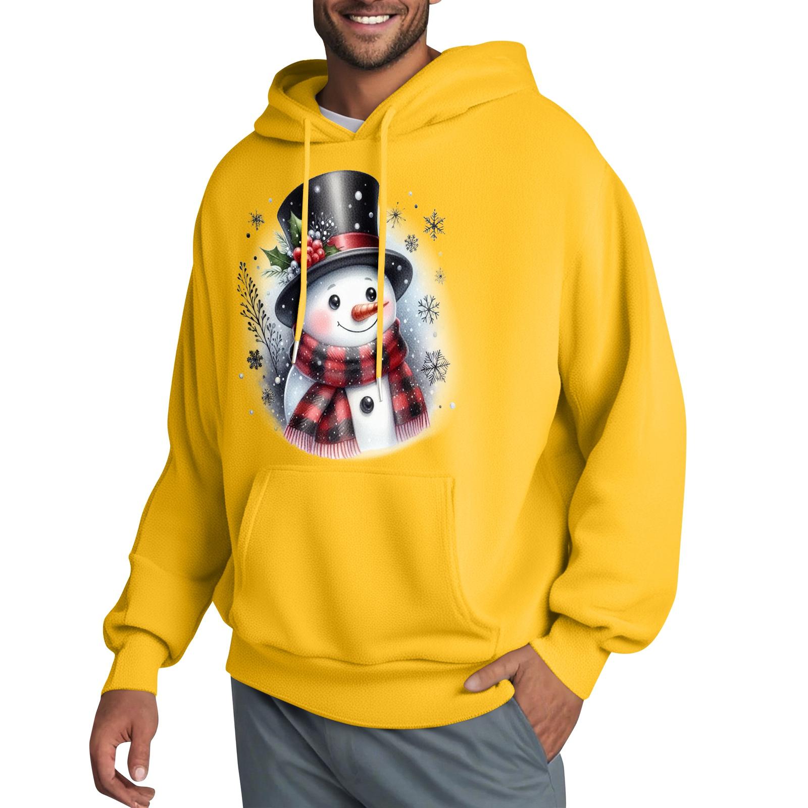 

Мужская толстовка с капюшоном, толстовка контрастного цвета, спортивная повседневная куртка XL жёлтый