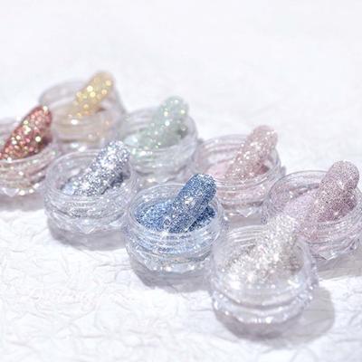 Nail Drilling Powder Shiny Quick Dry Glitter DIY Manicure Diamond Crystal Powder for Female
