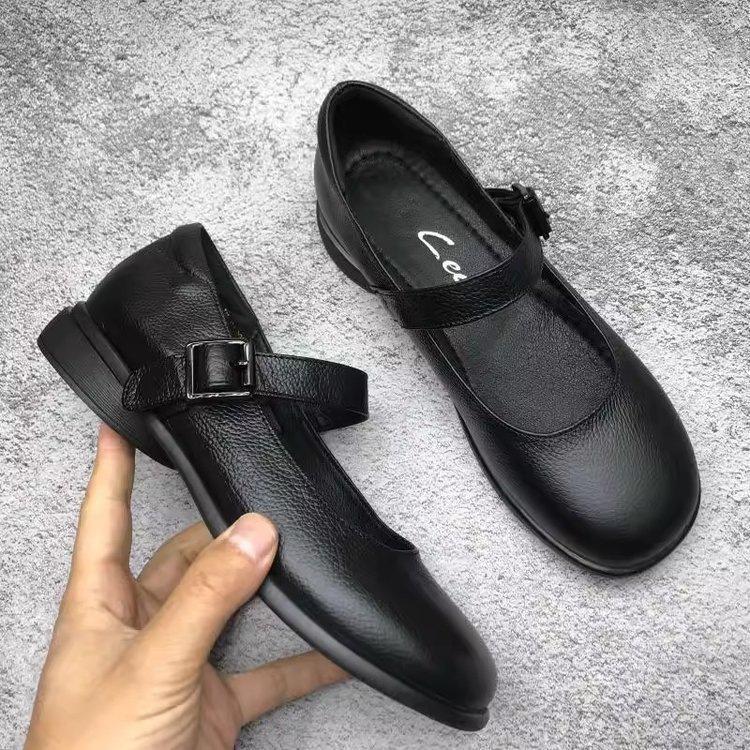 Spring new soft-soled lightweight thick-soled Mary Jane single shoes women's French retro one-word buckle British and Japanese small leather shoes