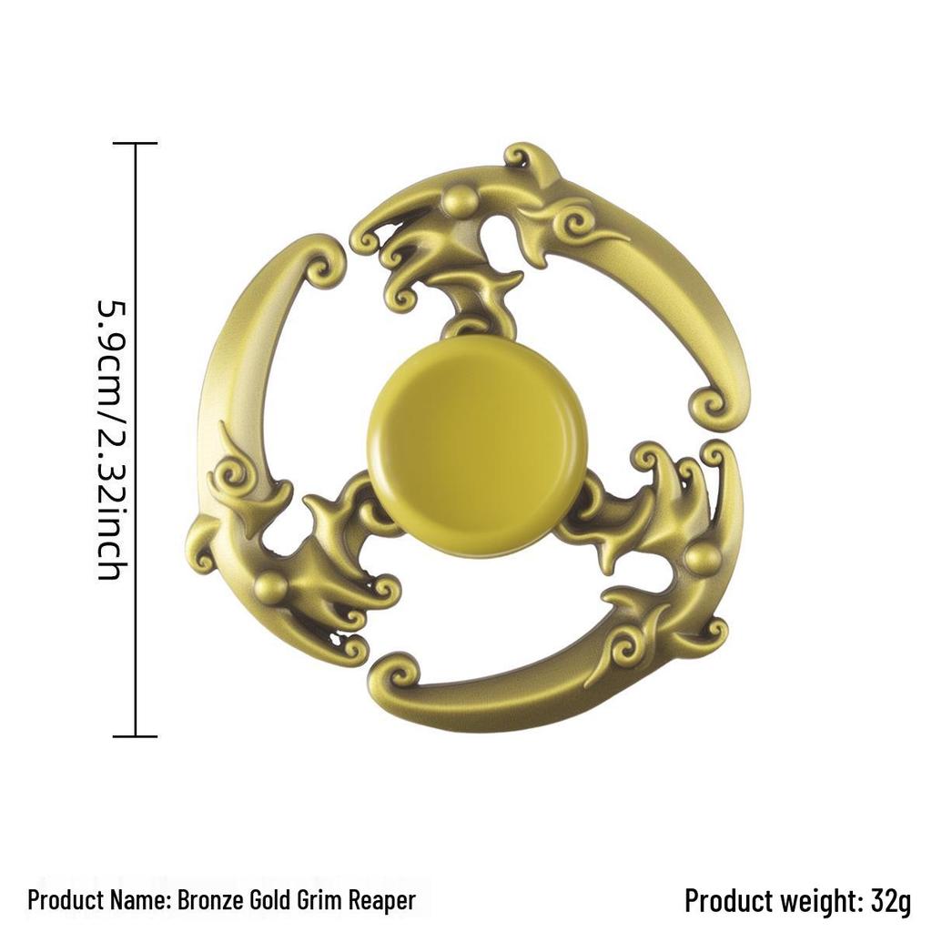 Ancient Bronze Zinc Alloy Cross Fingertip Spinner - EDC Decompression Toy  