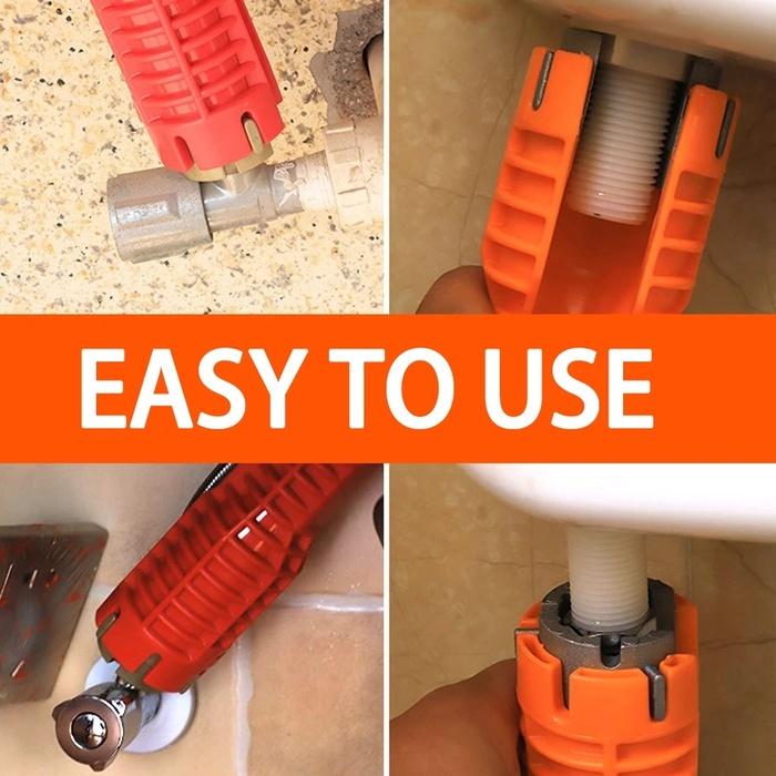 Küche Reparatur Sanitär Werkzeug Spüle Wasserhahn Schlüssel Sanitär Rohr Vier-Schraubenschlüssel Badezimmer Schraubenschlüssel Werkzeug Sets 3 | DE