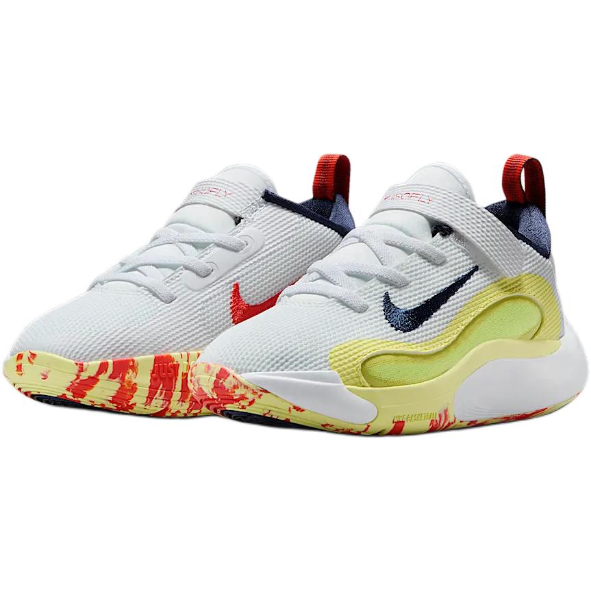 Nike IsoFly PS Blanc Limelight Bleu Nuit Baskets Enfants Light-Lemon-Twist HJ3867-100