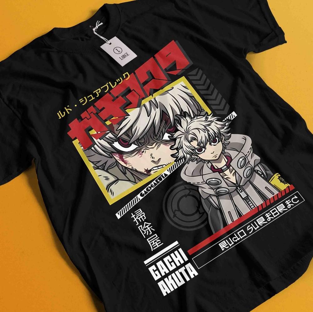 

Gachiakuta Том Футболка Японский Танкобон Хоррор Манга Аниме Подарочная Футболка Все Размеры XL