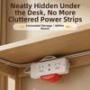 Plastic Power Strip Holder Suction Cup Adjustable Outlet Organizer Wall Mounted No Drill Installation Power Strip Organizer