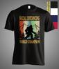 Social Distancing World Champion Bigfoot Believer Sasquatch Funny Gift T-shirt