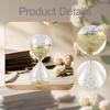 Bicchiere a clessidra con sabbia glitterata fine, senza timer, durevole, da tavolo, da scaffale, idea regalo per casa e ufficio