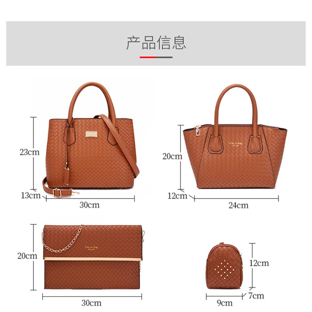 Women's bags, fashionable and versatile, six-piece set, woven handbag, shoulder bag, crossbody bag