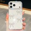 Foreign trade applicable iphone17AIR mobile phone case glitter bow Apple 16Pro anti-drop all-inclusive Samsung S26U