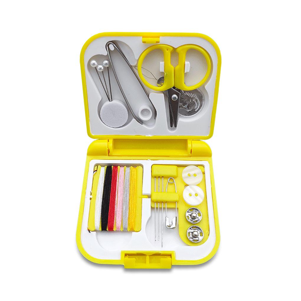Portable Travel Mini Sewing Kit Scissor Thimble Embroidery Needle Threads Set With Box Household Sewing Set