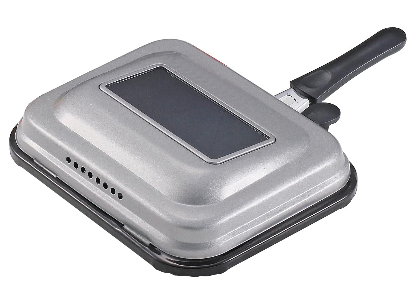 

[Online Exclusive] Pearl Metal Fish Grill/Roaster with Glass Window, IH Compatible, Rectangular AZ-7184