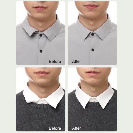 50 Stück Kragenaufkleber, unsichtbare und stilvolle selbstklebende Hemdausschnitt-Fixierer für perfekten Kragensitz