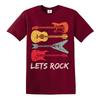 Lets rock mens ladies tshirts music rock metal guitar birthday gift tshirt tee