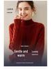 Women's Thickened Cashmere Sweater - Autumn/Winter, Half-High Neck, Twist Pattern Pullover, Casual Fashion.