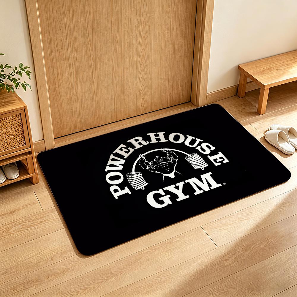 Fitness P-POWERHOUSE G-GYM Floor Mat Soft Flannel Entrance Door Mat Non Slip Absorbent Bathroom Bedroom Floor Rug