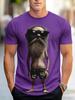 Funny Unisex Funny 3d Old Unisex Graphic Tee Cool Hipster Cartoon Character With Sunglasses Casual Streetwear Short Sleeve Tops