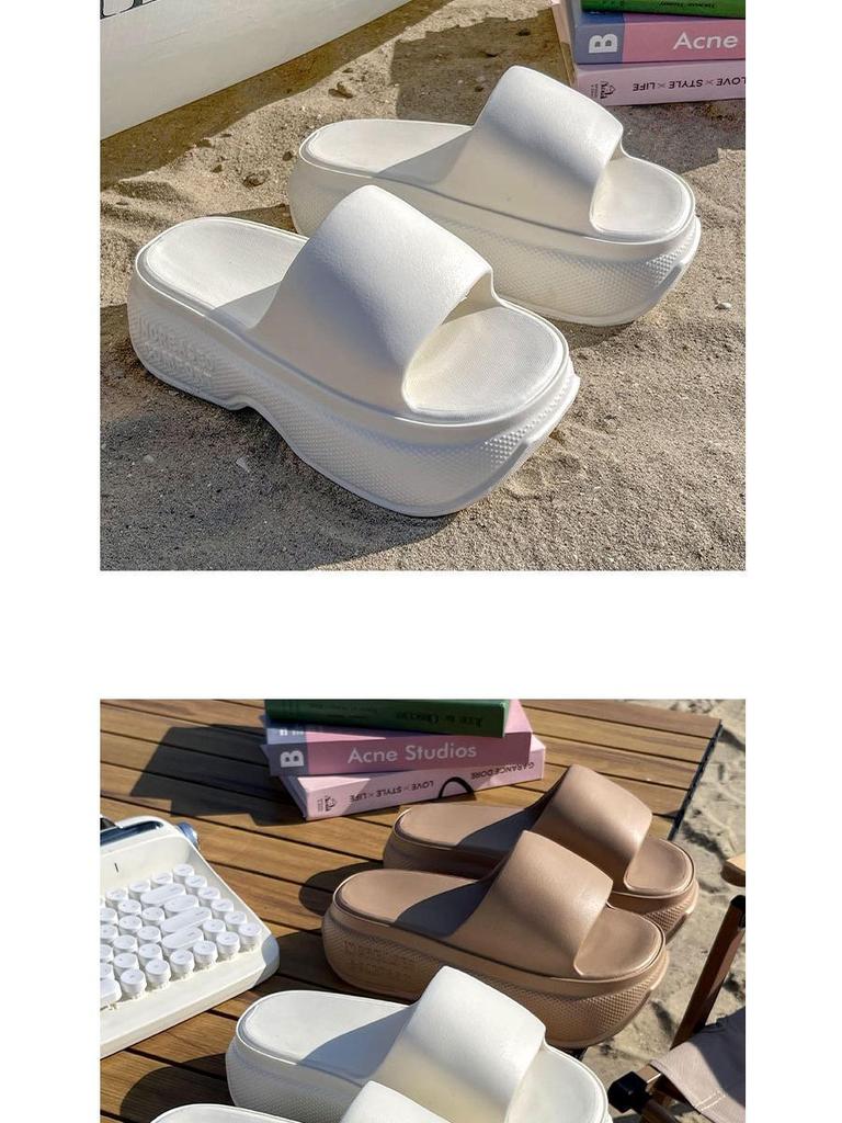 Women's Summer 2024 Thick-Soled Height-Increasing Non-Slip Comfortable Beach Outdoor Slippers