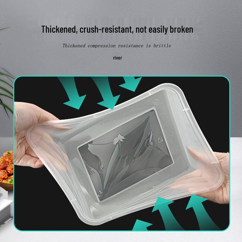 Jinmei Hewang 3800ml Rectangular Disposable Food Containers with Lids, 60 Sets