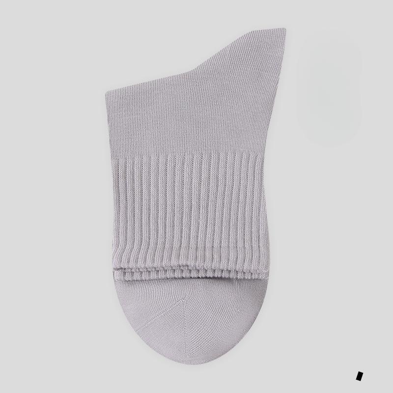 Men's Autumn Combed Cotton Business Antibacterial and Deodorizing Men's Cotton Socks Boneless Hand-sewn Mid-tube Cotton Socks