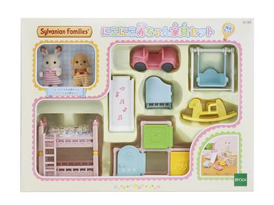 Sylvanian Families Set Baby Furniture ST Mark Certification For Ages 3 and Up Toy Dollhouse Sylvanian Families EPOCH Doll/Furniture [Smiling Set]