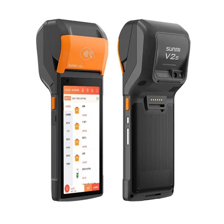 SUNMI V2s POS Printer for Catering, Retail, and Fashion with NFC, Member Scanning, and Label Printing.