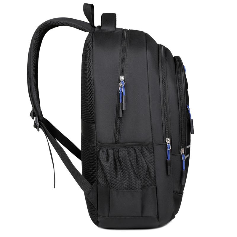 Unisex Large Capacity Backpack, Business Travel Laptop Bag, Multi-Compartment Design, Adjustable Straps, Ideal for Work Leisure