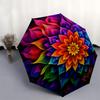 Colorful Mandala Wall Art: Vibrant Floral Decor for Any SpaceUmbrella, Portable 3-Fold Compact Umbrella for Men & Women Gift