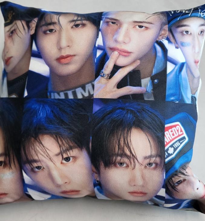 Stray Kids Double-sided Square Cushion 30cm (Random Image, Removable Cover)