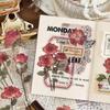 Rose Garden Theme Stickers, 20 pieces per pack, pet stickers, collage, scrapbooking background decorations, DIY crafts