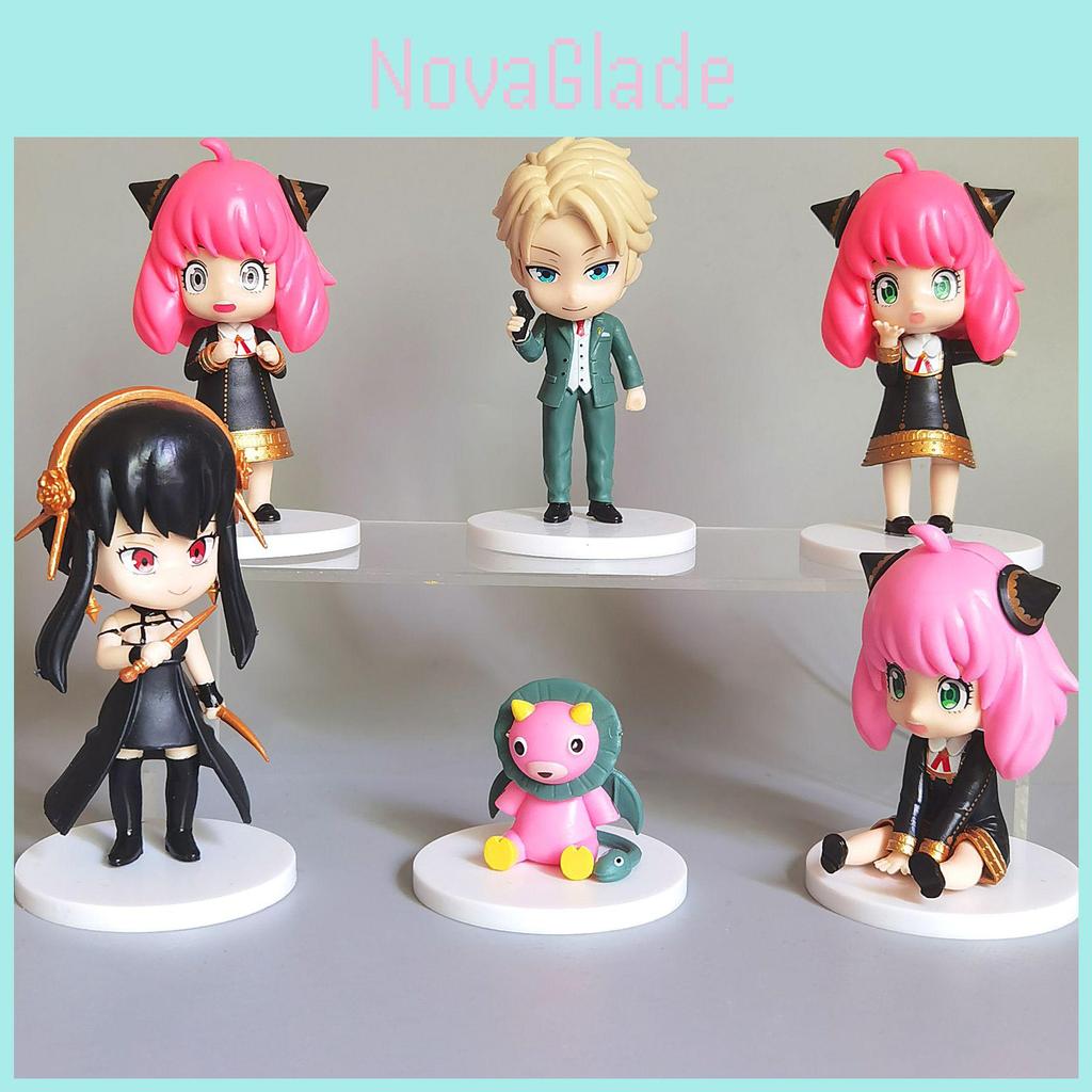Spy X Family Figures Anya Forger Loid Yor Forger Figurine Doll Toys Set Of 6