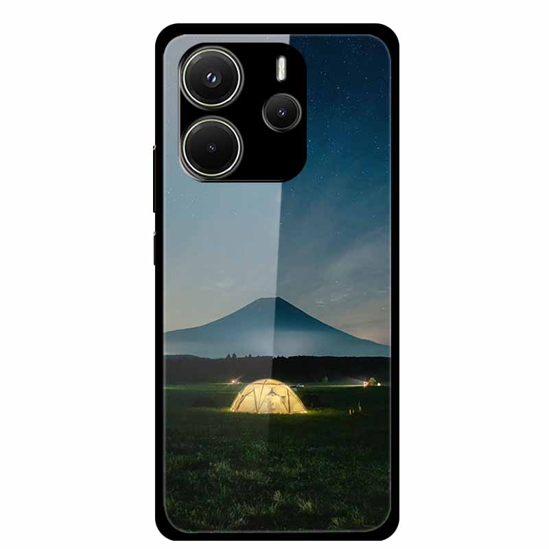 

Phone Case For Redmi Note 14 5G India Back Cover for Xiaomi Redmi NOTE14 pro 4G Global Hard Tempered Glass Cover Color Funda -Note 14 5G India