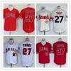 MLB Los Angeles Angels 27 Mike Trout Embroidered Baseball Jersey Sports Uniform Men Women