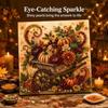 1 Set Creative Autumn Theme Pearl Painting Kit Sparkling Diamond Dot Picture Diamond Art Kit Diy Pearl Art Kit Home Wall Decor