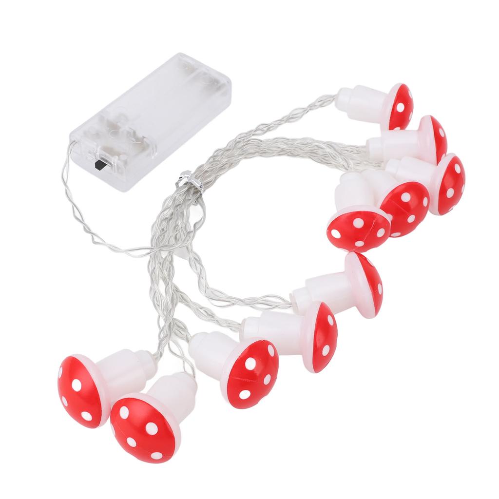 String Light 10LED 6.6ft Battery Operated Mushroom String Light for Lawn Tent Living Room Bedroom Pa