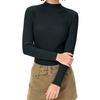Women's Everyday Casual ,Color Half,High Neck Long,Sleeve Knit Base Layer Top