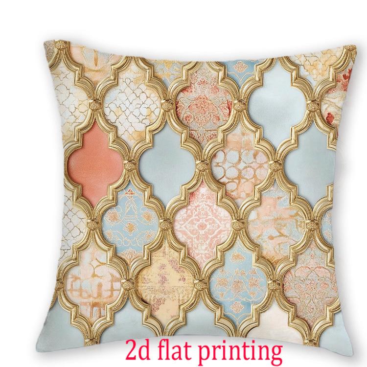 1/4pcs Vintage Moroccan Tile Print Throw Pillow Covers Soft Decorative Cushion Cases for Sofa Bedroom Living Room Cushion Cover