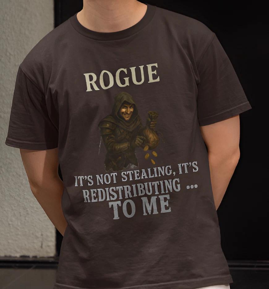 Rogue Tshirt for DND and RPG Fans Dungeons and Dragons Fantasy Tee