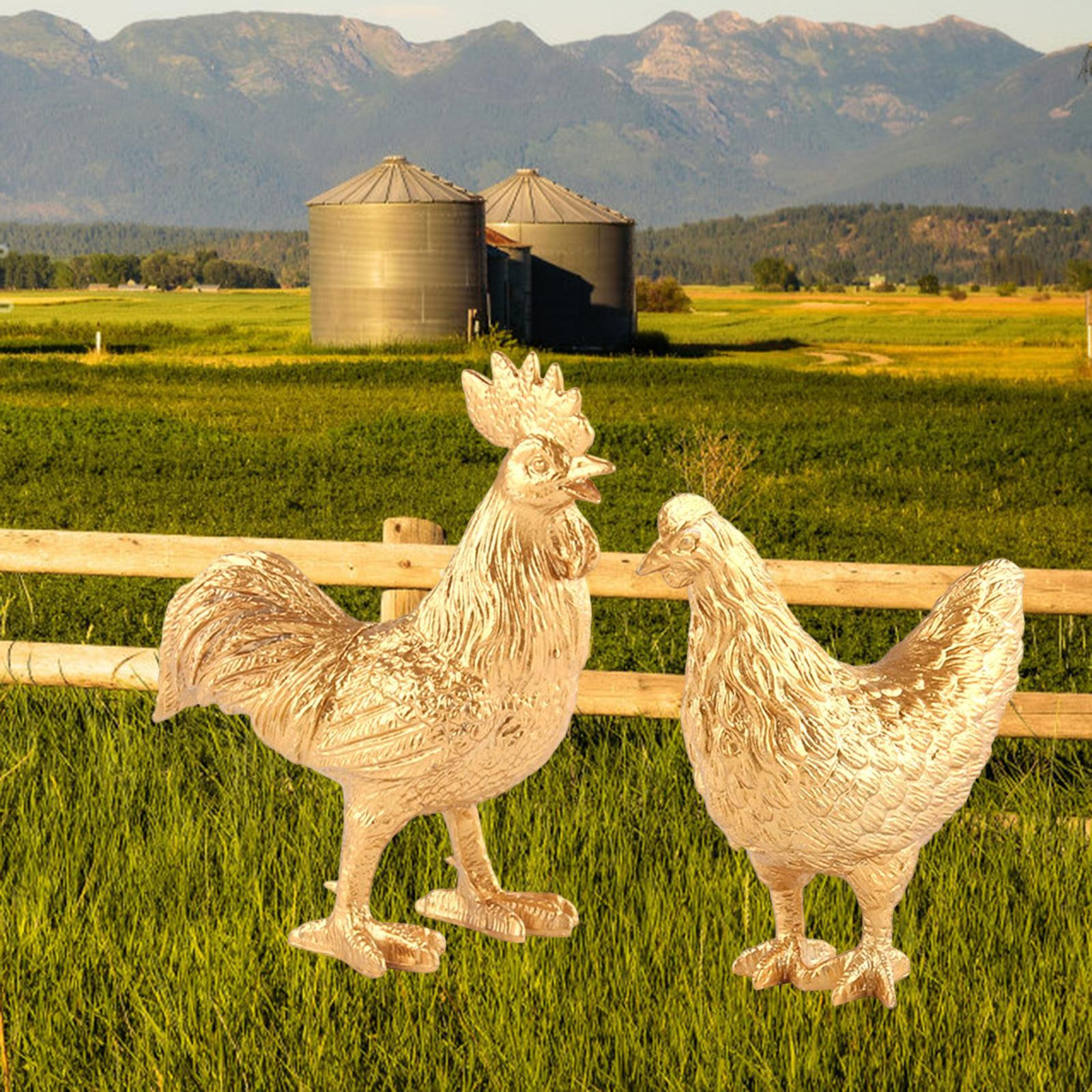 

Animals Figure Toys set Learning al Figurines Fence Favors for Toddlers boys 2Pcs Chicken