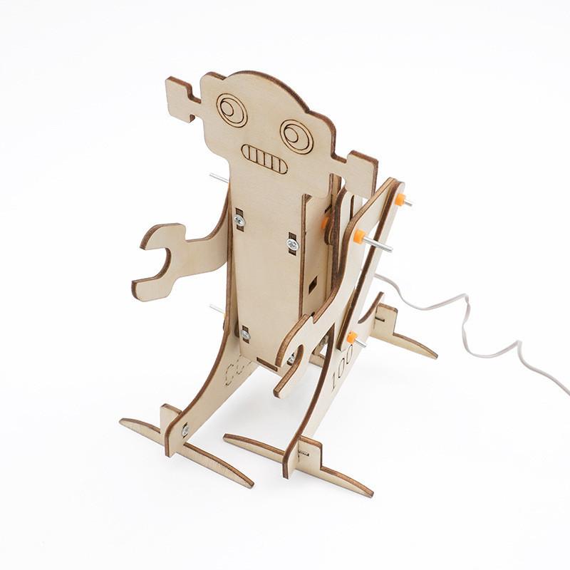

Children s Science Diy Dual-foot Walking Robot Model Elementary School Teaching Aid Customizable Wooden Material