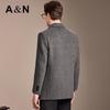 Antonio Men's Wool & Camel Blend Suit Collar Overcoat