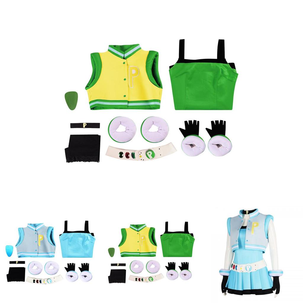 Cute Anime-inspired Powerpuff Girls Cosplay Dress Ideal For Theater And Halloween Parties