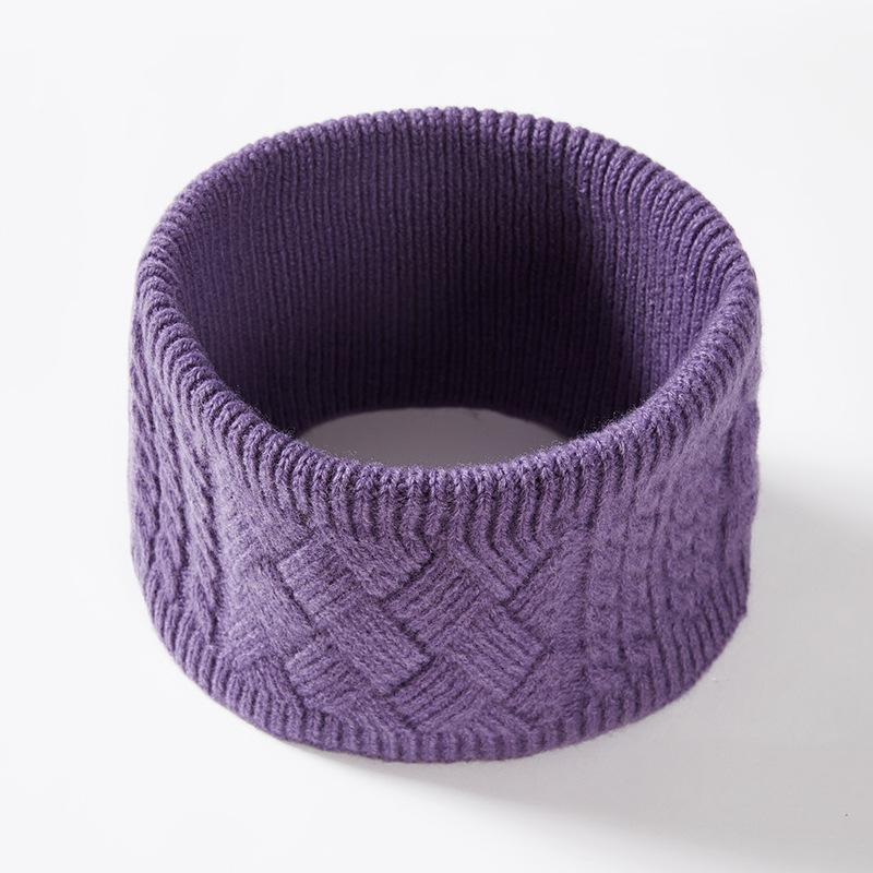 

Pure wool scarf hat two-piece set autumn and winter wool hat outdoor thickened fashion neck cover warm knitted hat