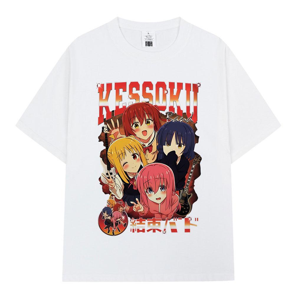 Japonské Anime Bocchi The Rock Gotoh Hitori Kessoku Band Trička Pánské Dámské Oblečení Móda Harajuku Bavlněné Oversized Tričko
