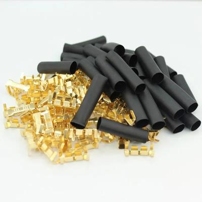 100 Sets U-Shaped Electrical Wire Connectors Set Crimp Terminals Block for Wiring Cable Lock Heat Shrink Tube Kits