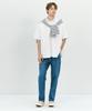 BASIC HOUSE Oxford Semi-Overfit Short Sleeve Shirt White Lzws3101