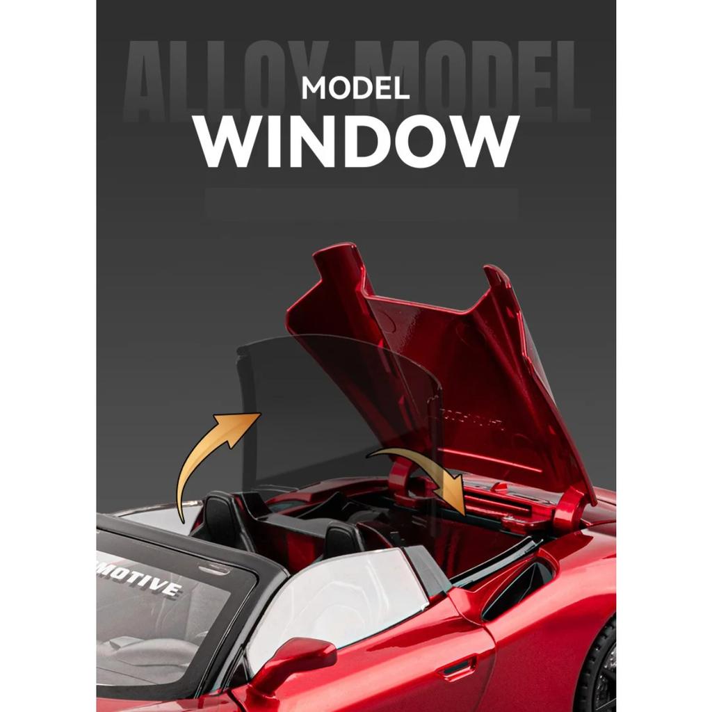 1/24 Maserati MC20 Cabrio Alloy Track Racing Car Model Diecast Metal Sports Car Vehicles Model Sound and Light Children Toy Gift