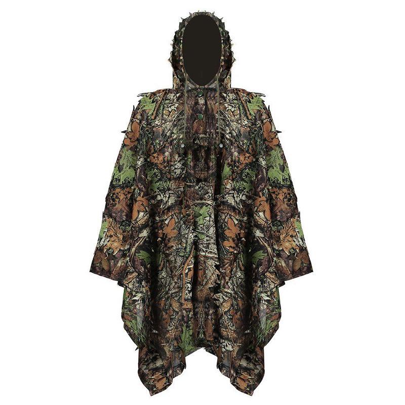 3D Bionic Leafy Ghillie Suit – Breathable & Comfortable Camouflage Cloak for Photography & Bird Watching One Size