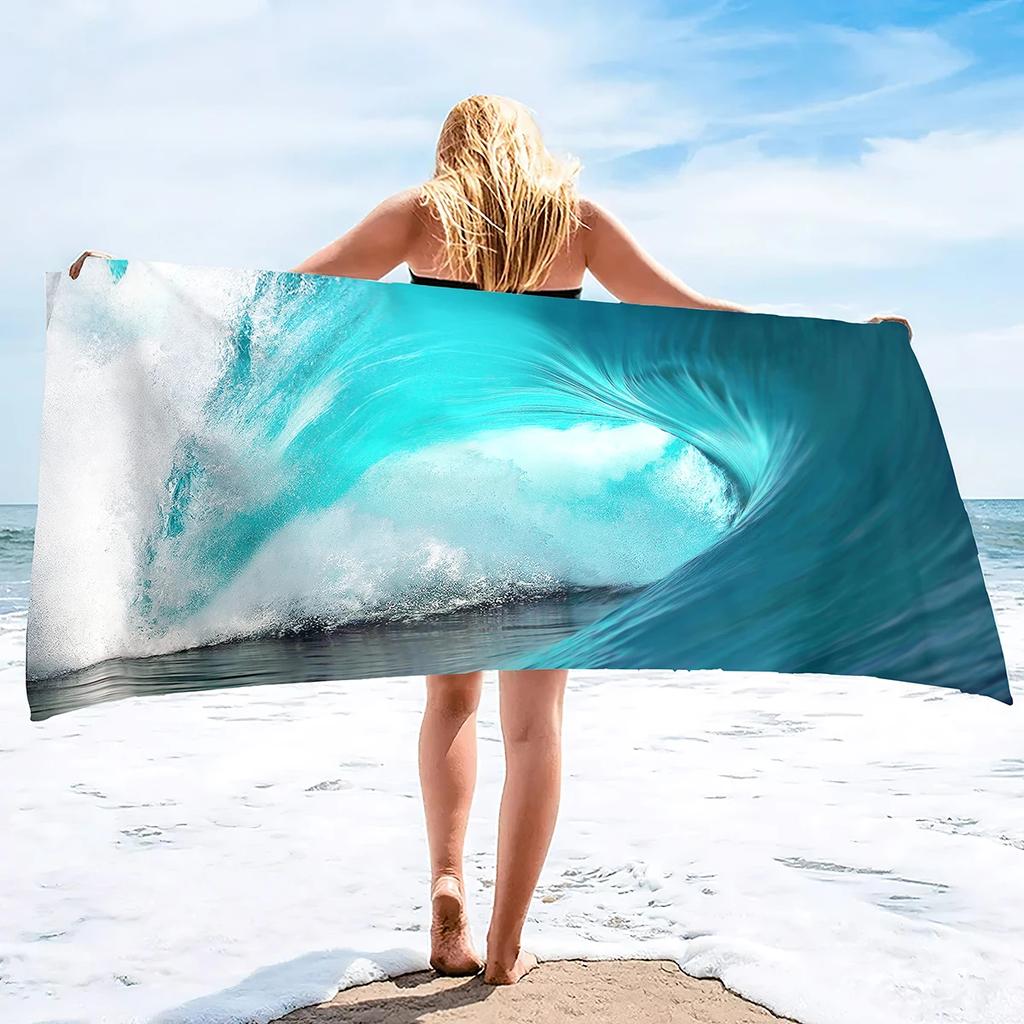 Seaworld Print Microfiber Towel for Beach Travel Bath Extra Large Blanket Towel Oversized Sand Proof Great for Swim Yoga Sports