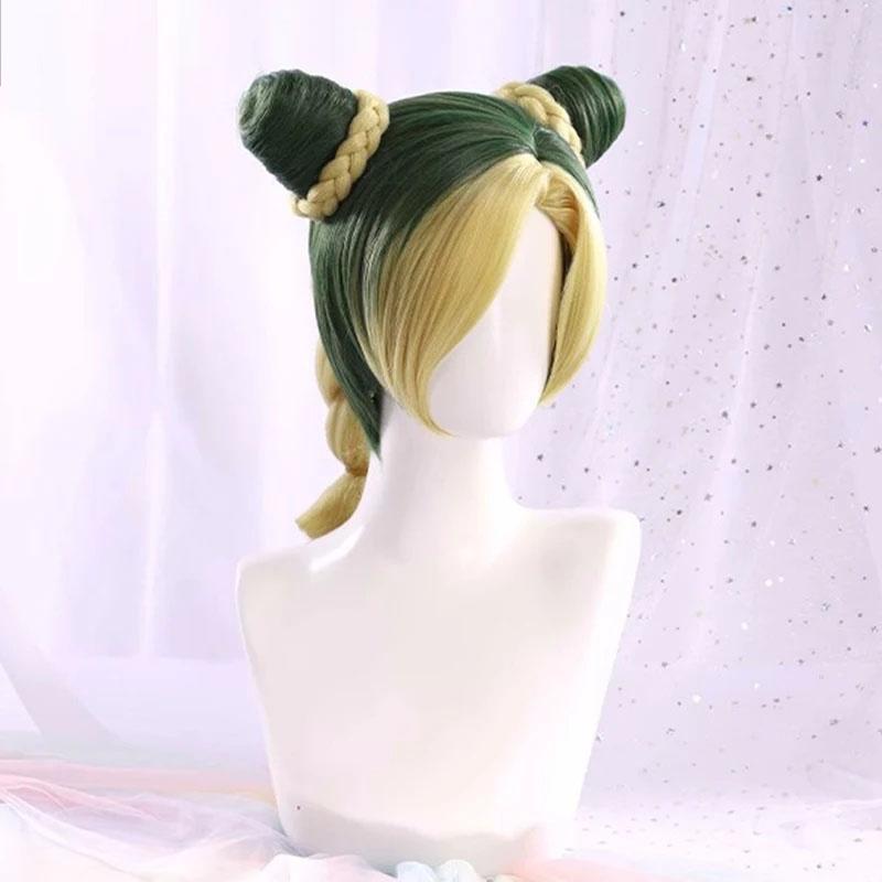Jolyne Cujoh Kujo Cosplay paruka Stone Ocean Jojo Cosplay vysoce kvalitní tmavě modrá zelená tepelně odolná syntetická paruka + paruková čepice