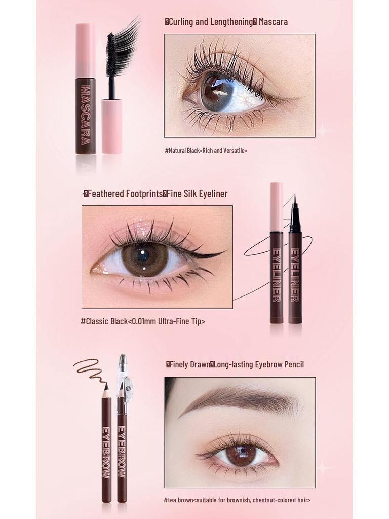 Hivi Cosmetic Gift Set: 9-Piece Makeup Kit with Lipstick, BB Cream, Powder, Mascara, Eyeliner, and Brow Pencil V107A.